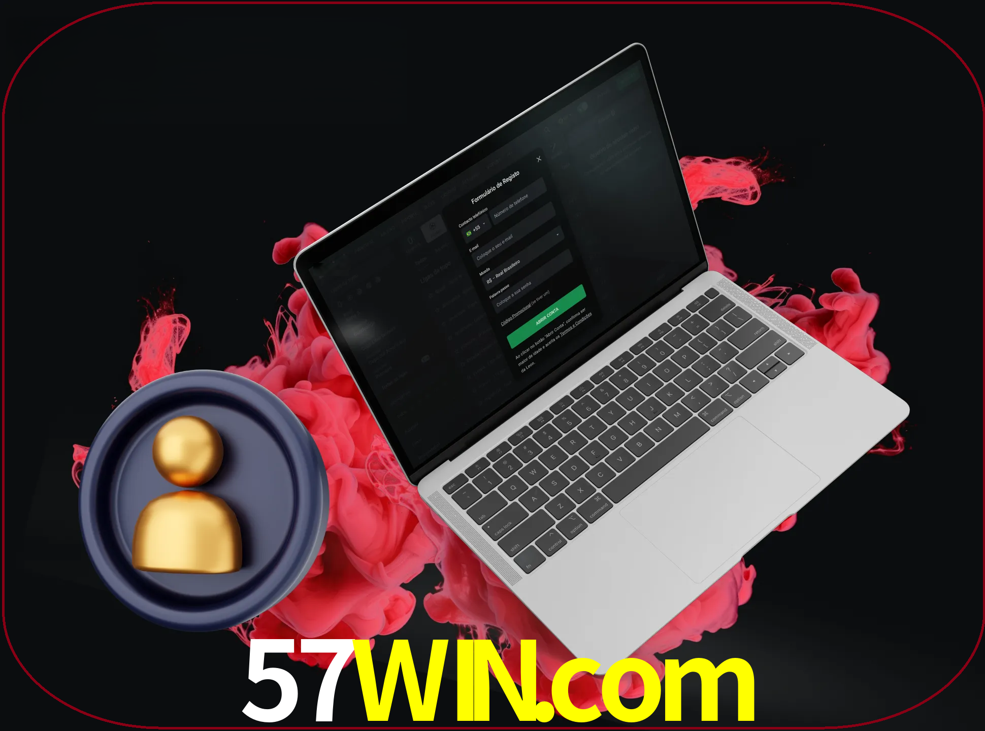 No cabeçalho do site 57win, clique no botão que o levará a um formulário especial onde terá de introduzir as suas informações actuais.